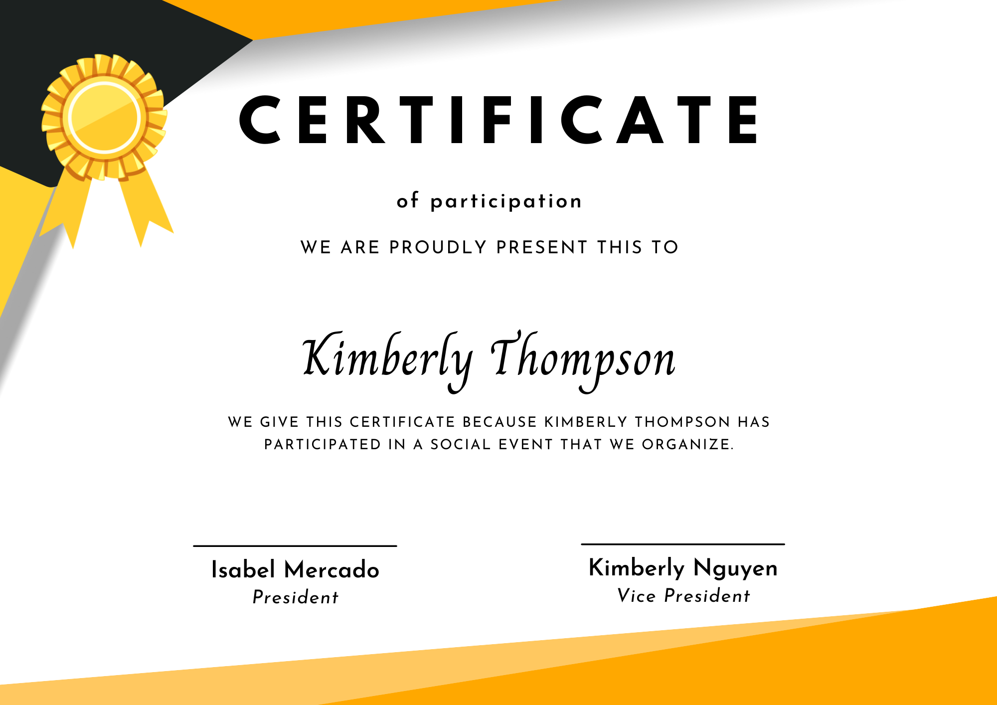 Certificate Sample